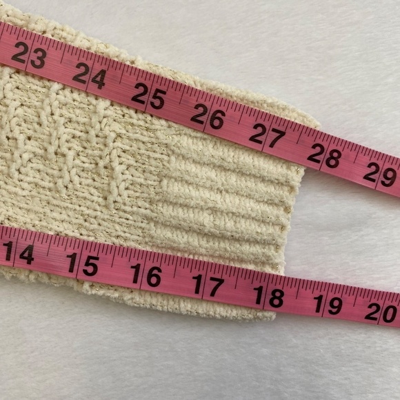 Weatherproof Vintage Women's Chenille Crewneck Sweater, Cream/Shimmer, Small NWT - Picture 13 of 16